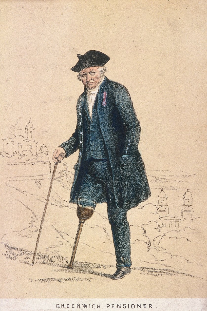Greenwichský důchodce s jednou nohou, 1855 od Day and Son