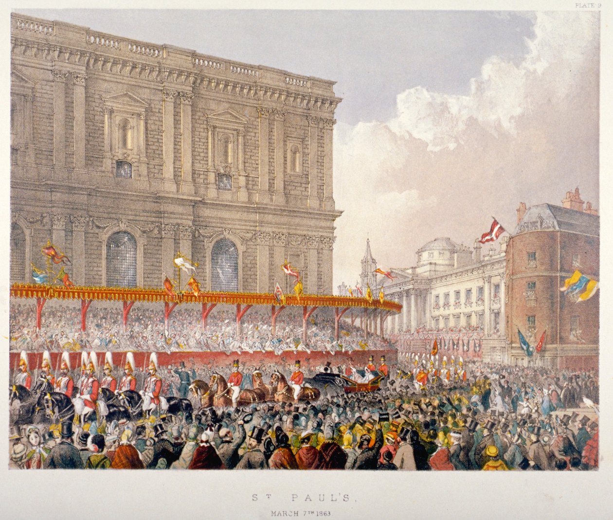 Královský průvod procházející východním koncem katedrály svatého Pavla, City of London, 1863 od Day and Son