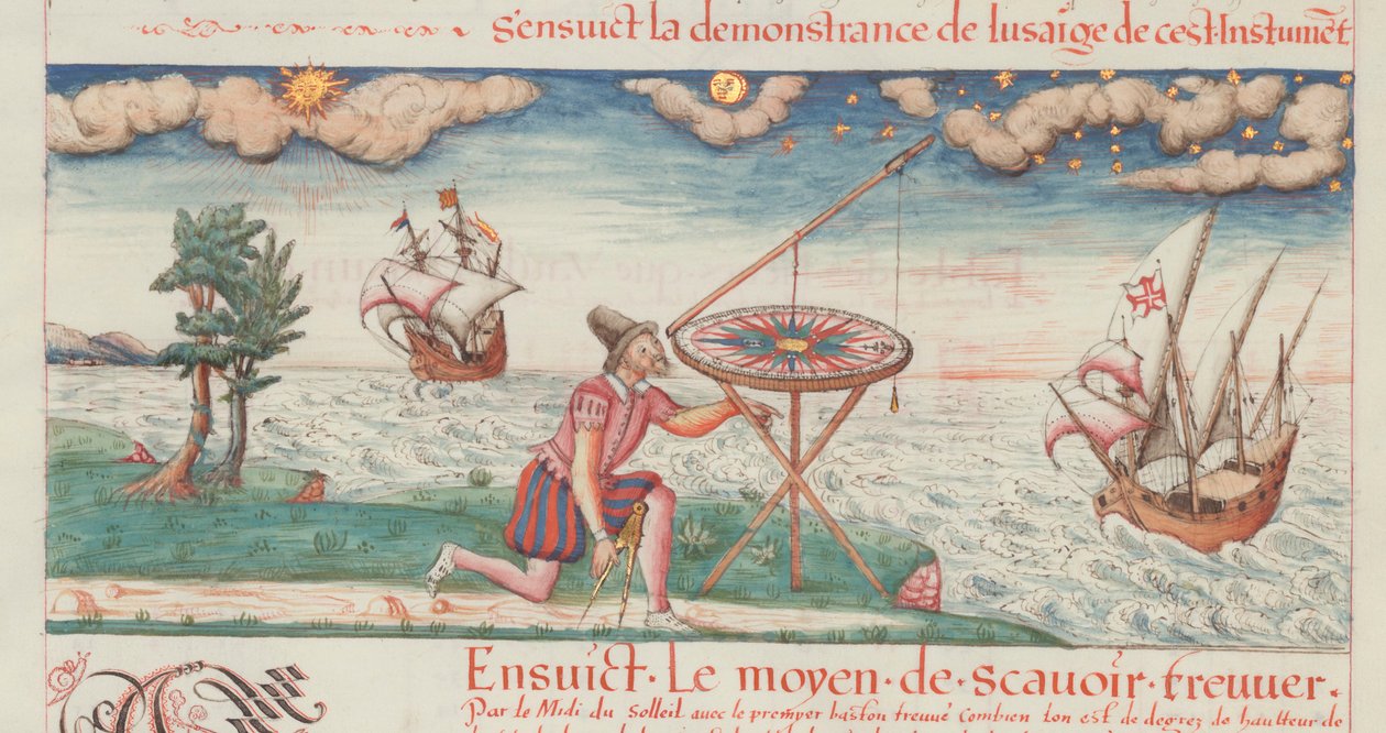Ilustrace z Prvních děl Jacquese de Vaulxe, pilota v námořnictvu, 1583. od De Vaulx