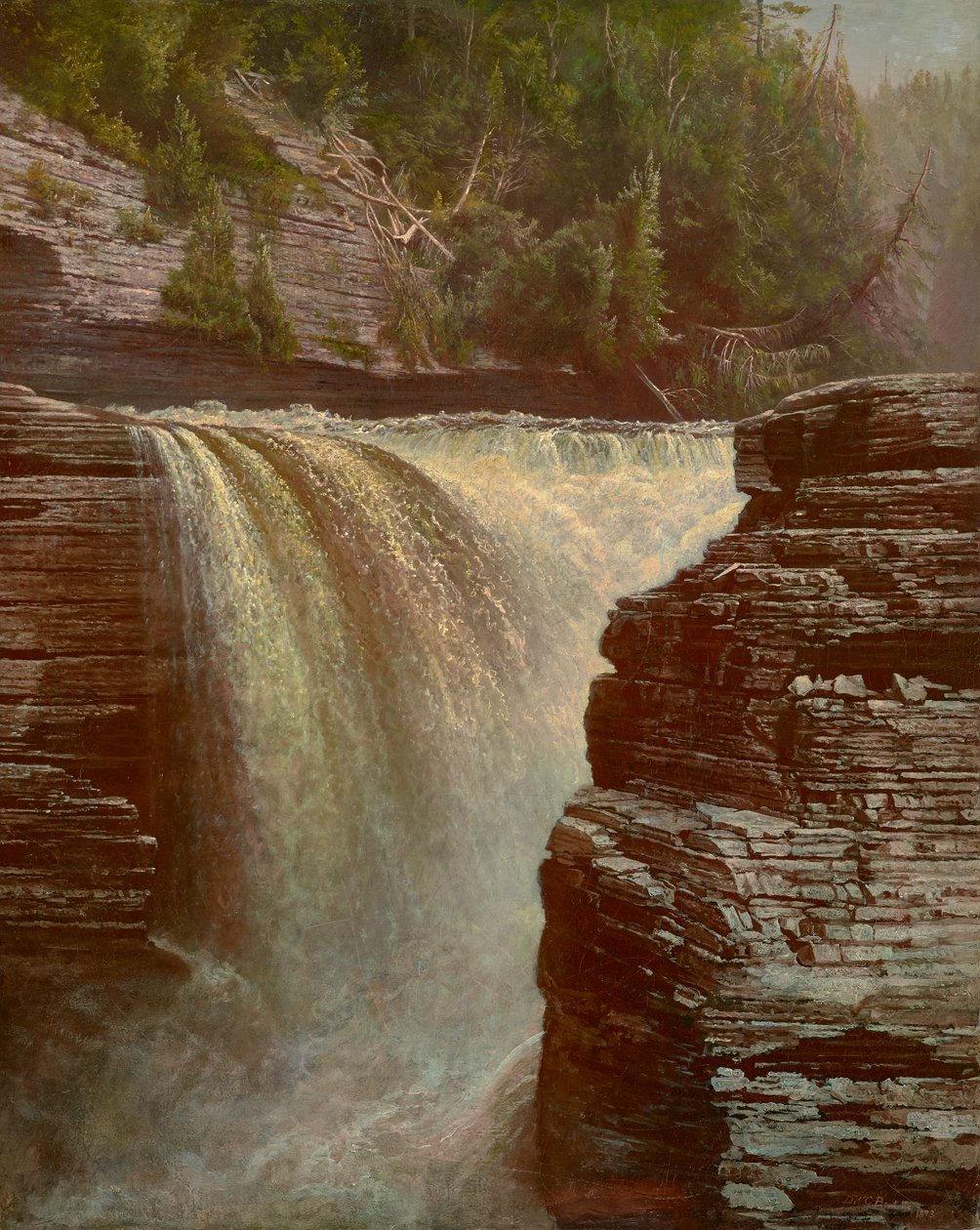 Trenton Falls Near Utica, New York 1873 (olej na plátně) od De Witt Clinton Boutelle