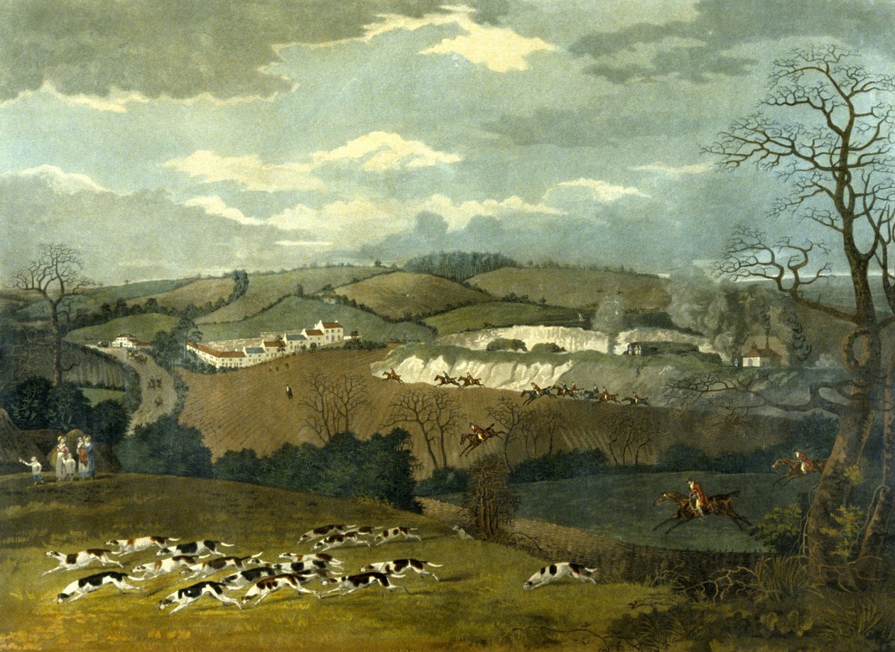 Full Cry, vyryl R.G. Reeve, asi 1830 (barevná litografie) od Dean Snr. (after) Wolstenholme