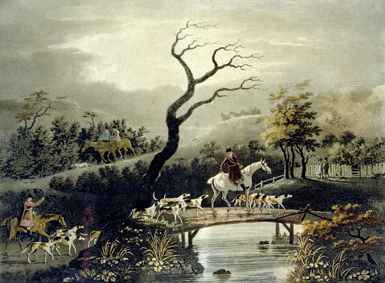 Night, Foxhunting, ryl J.H. Clarke a F. Jeakes od Dean Snr. (after) Wolstenholme