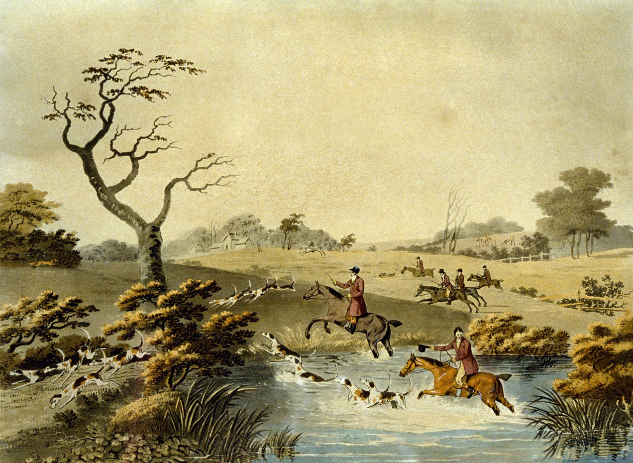 Poledne, Foxhunting, ryl J.H. Clarke a F. Jeakes od Dean Snr. (after) Wolstenholme