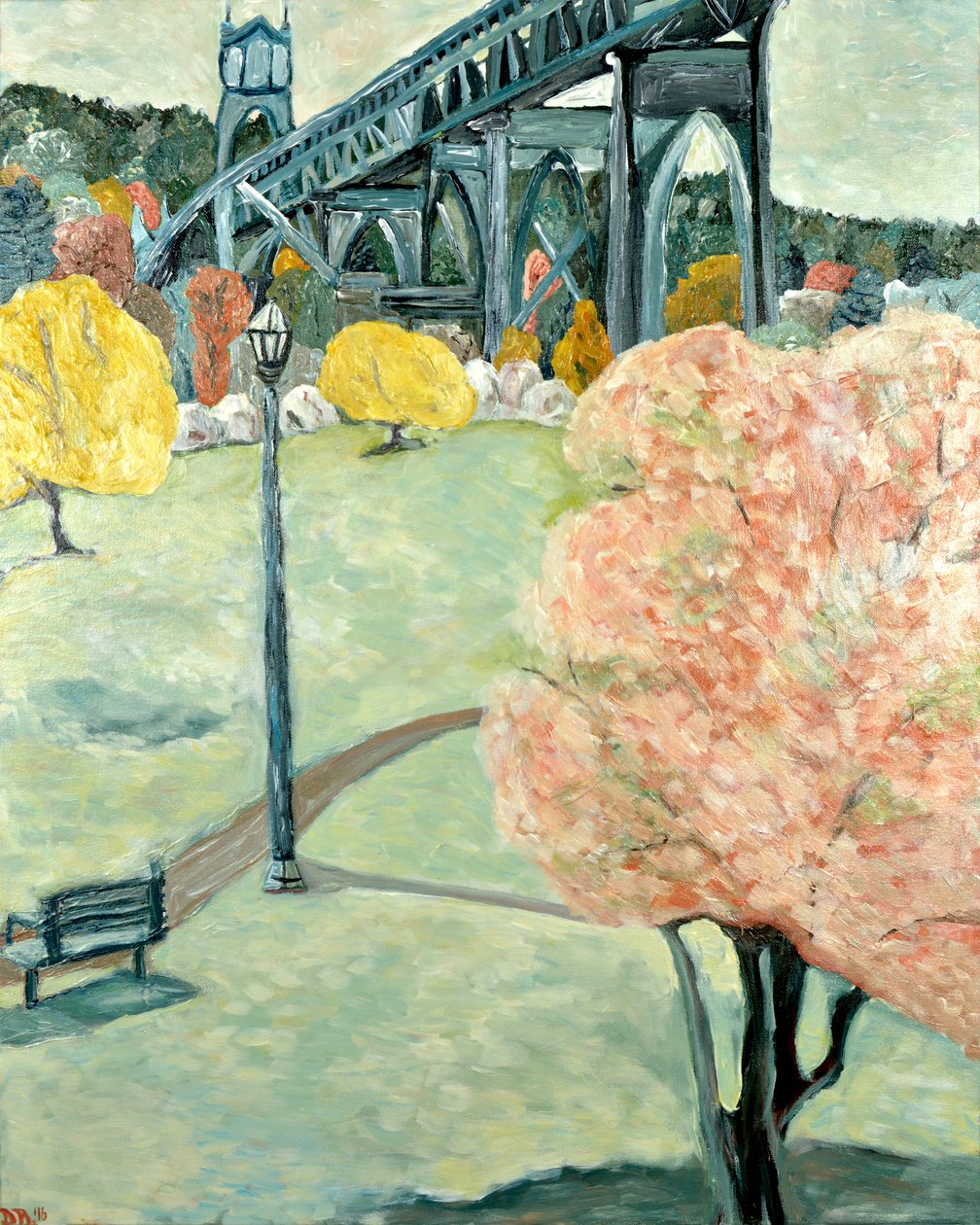 Cathedral Park, 2019 (akryl na plátně) od Deborah Eve Alastra