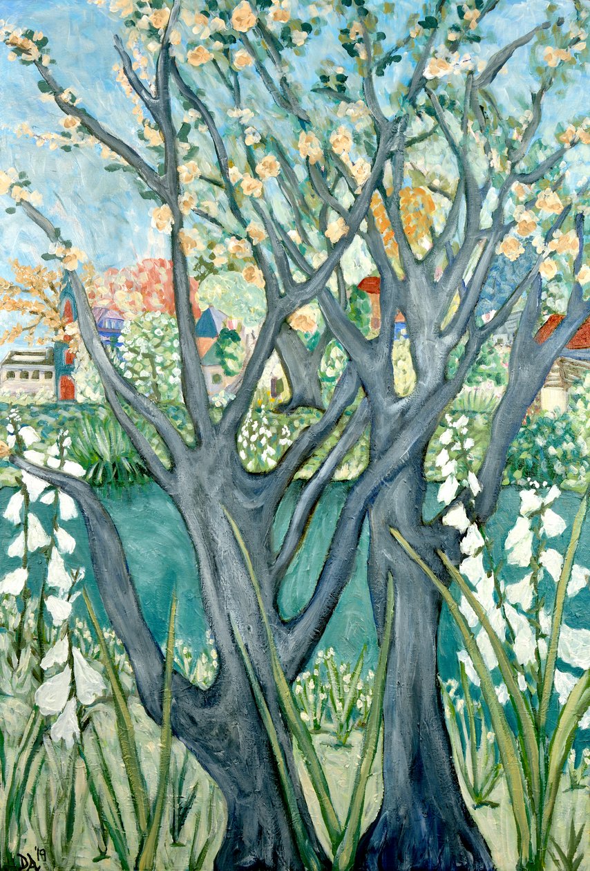 Jarní stromy, 2012 (akryl na plátně) od Deborah Eve Alastra