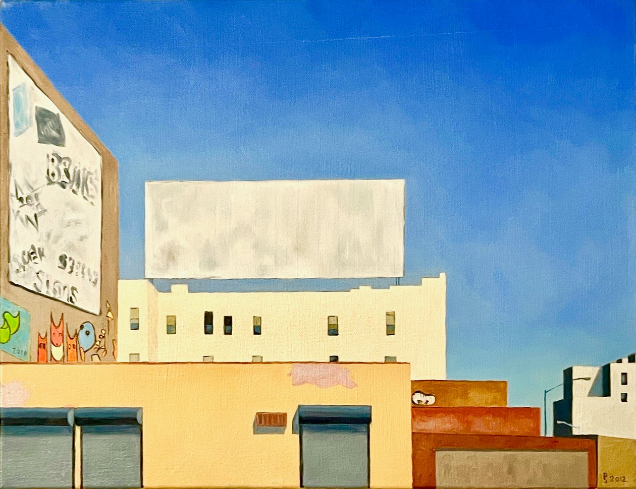 Billboard na Myrtle, 2012 (olej na plátně) od Deborah Stevenson