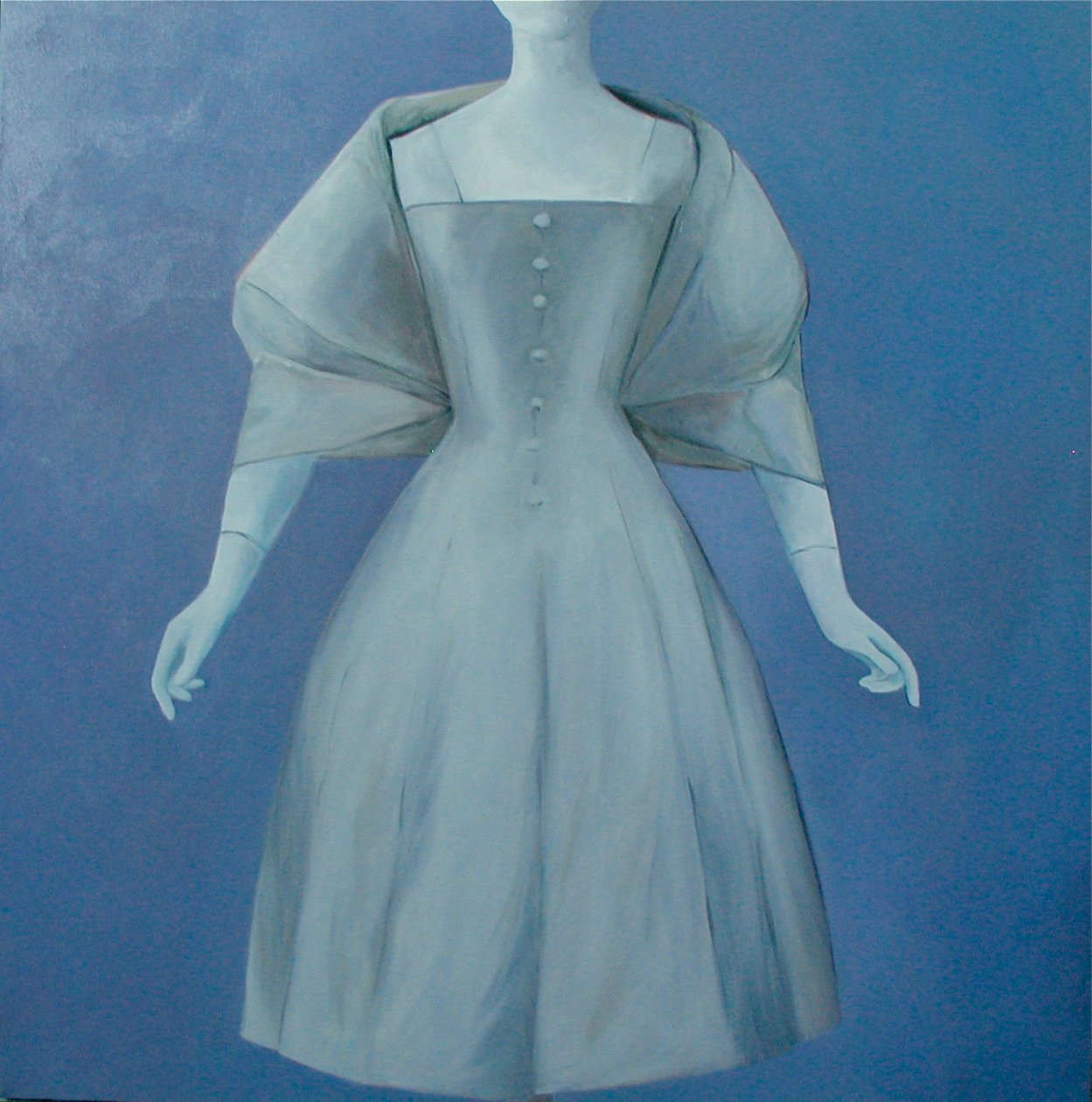 Stříbrné šaty, 2004 (olej na plátně) od Deborah Stevenson