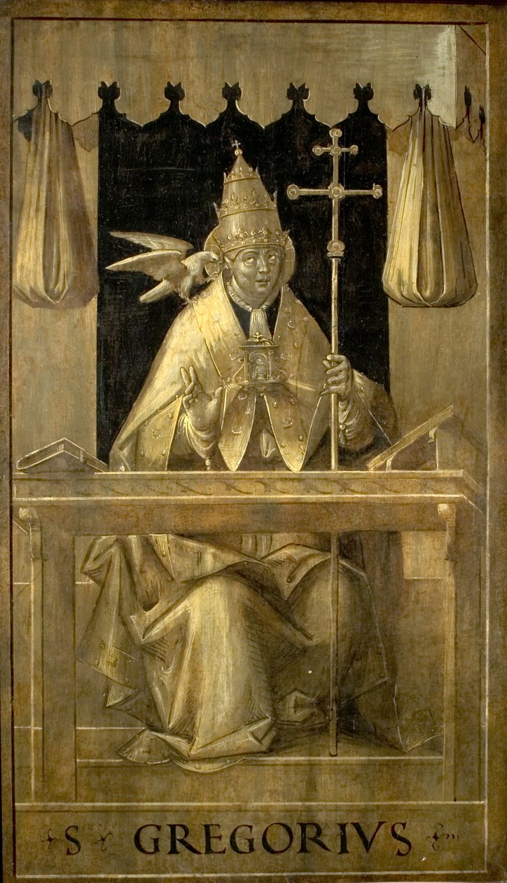 St Gregory in his Study (verso), c.1520 od Defendente Ferrari