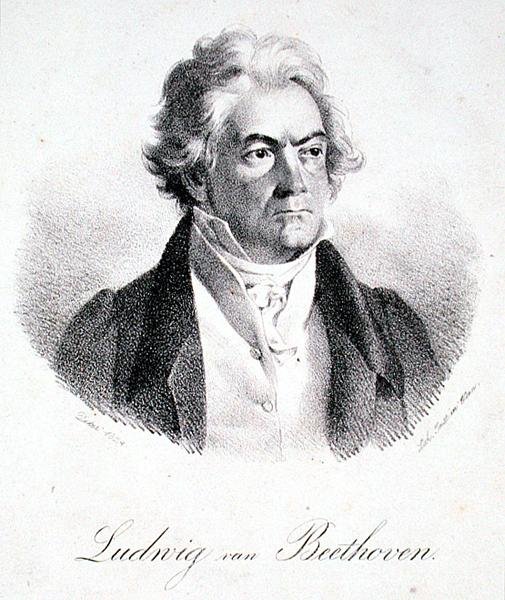 Ludwig van Beethoven (1770-1827) 1824 (litho) od Deker Deker