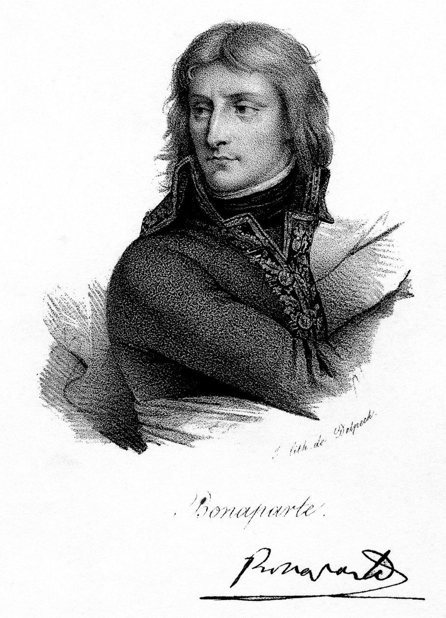Napoleon Bonaparte jako mladý muž, c 1790, c1830. od Delpech