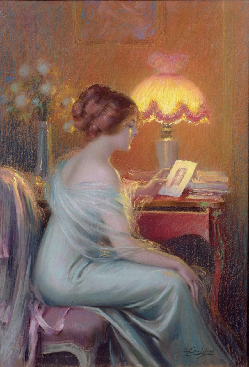 Vzpomínky (barevný pastel na papíře) od Delphin Enjolras