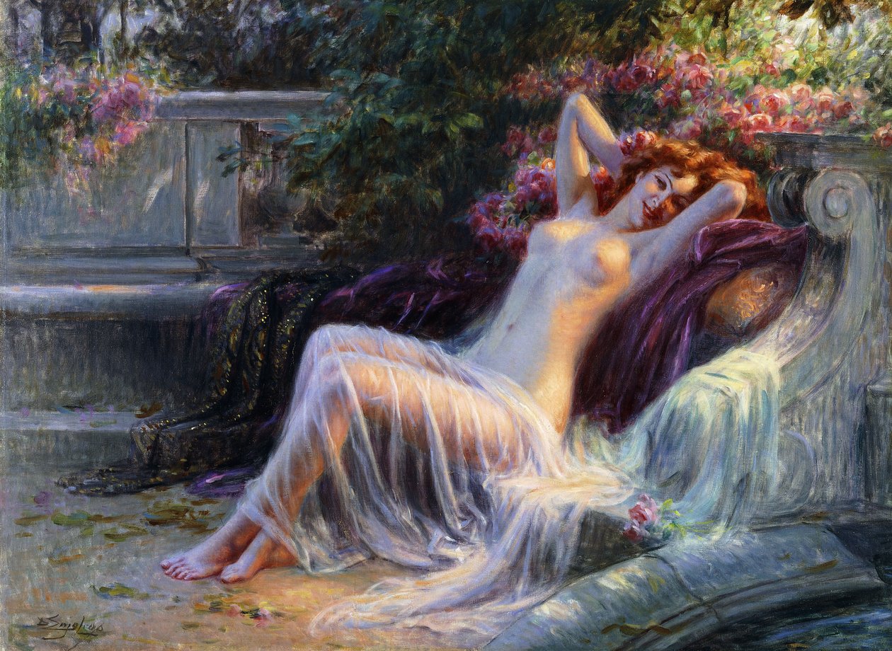 Akt s růžemi; Nu aux Roses od Delphin Enjolras