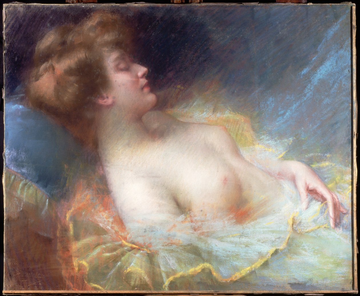 Mladá žena spí (pastel) od Delphin Enjolras