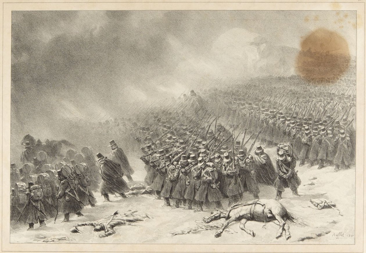 Pochod na Konstantin od Denis-Auguste-Marie Raffet
