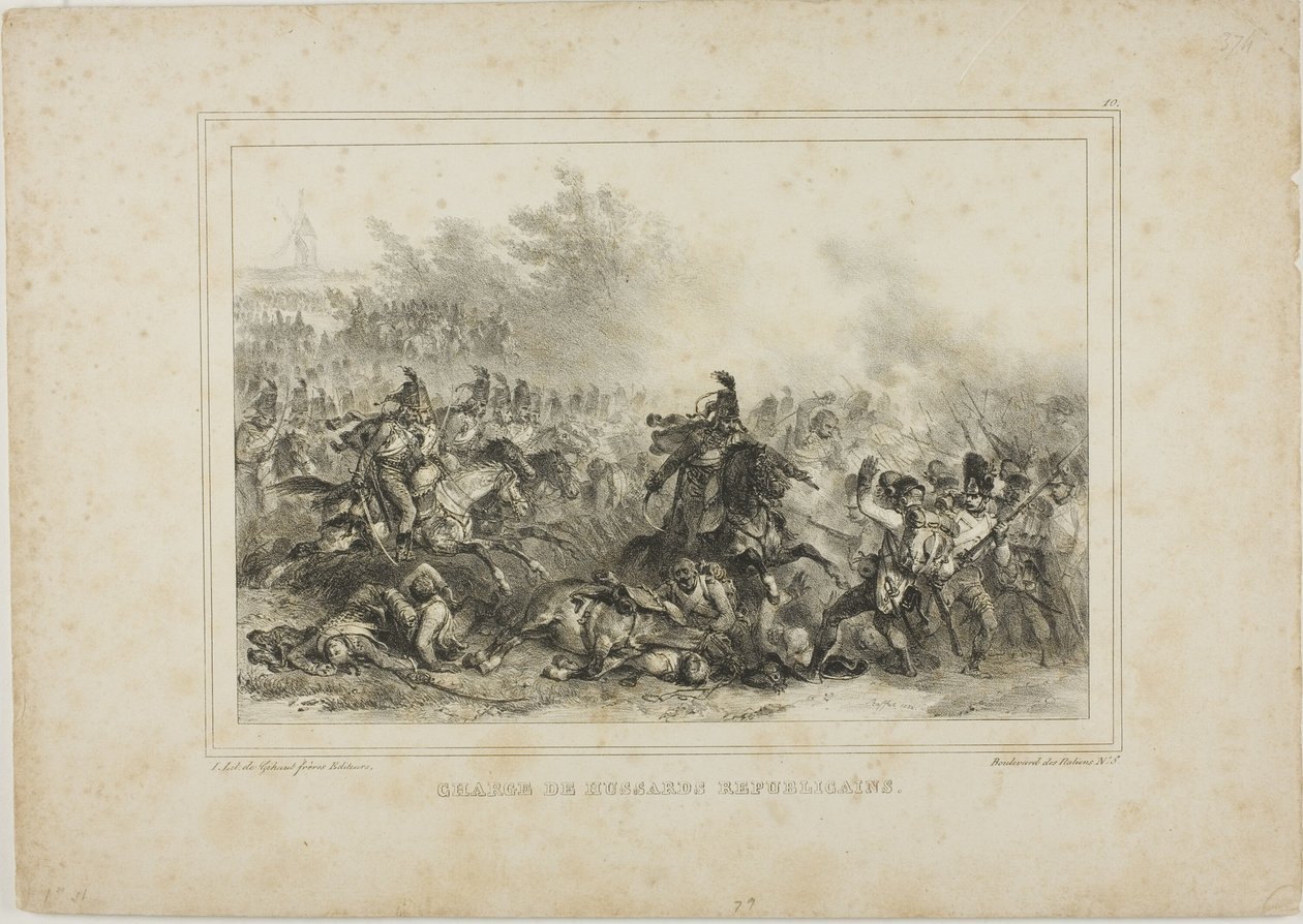 Charge of the Republican Hussards od Denis-Auguste-Marie Raffet