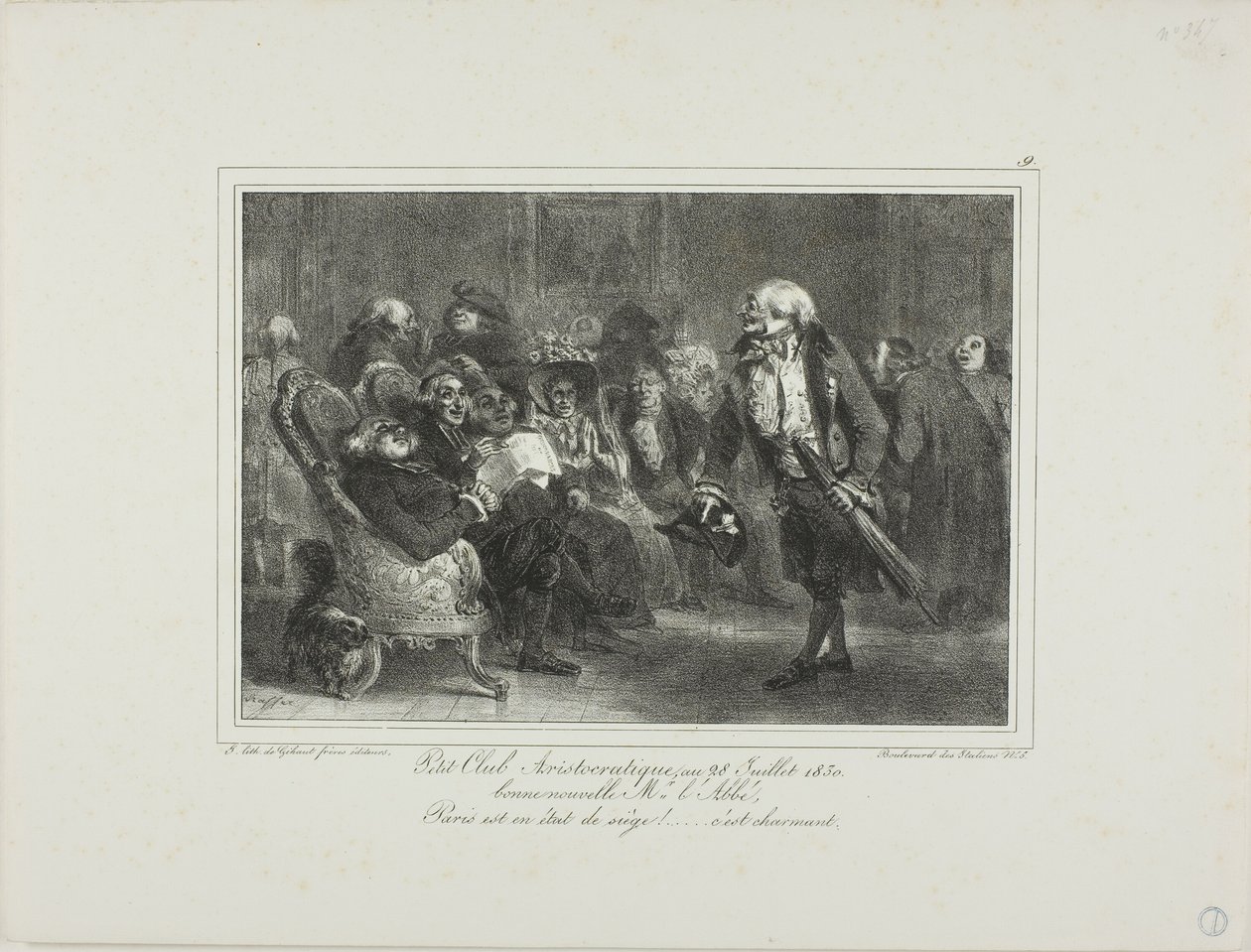 Malý aristokratický klub, 28. července 1830 od Denis Auguste Marie Raffet