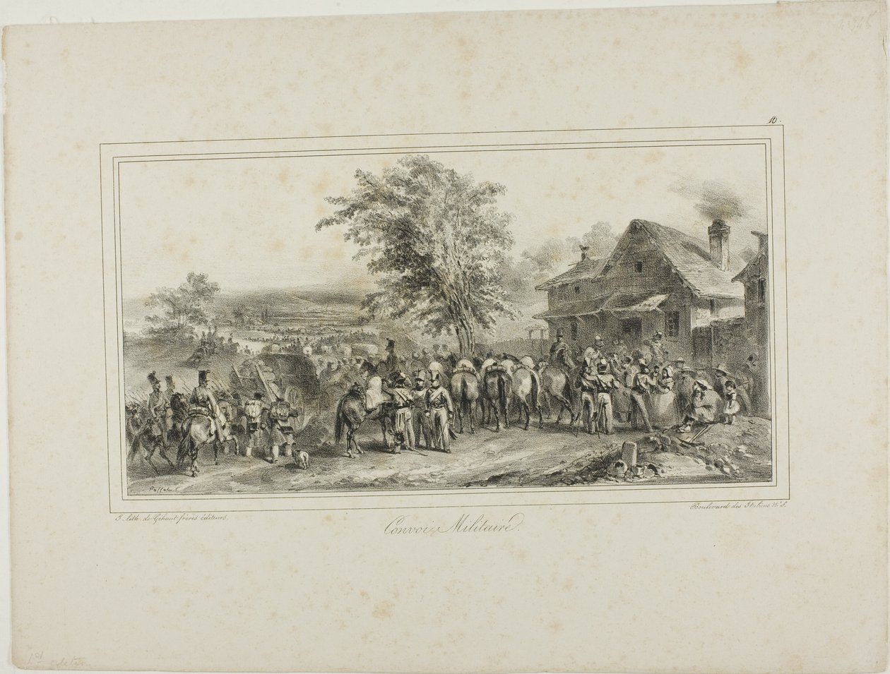 Vojenský konvoj od Denis Auguste Marie Raffet