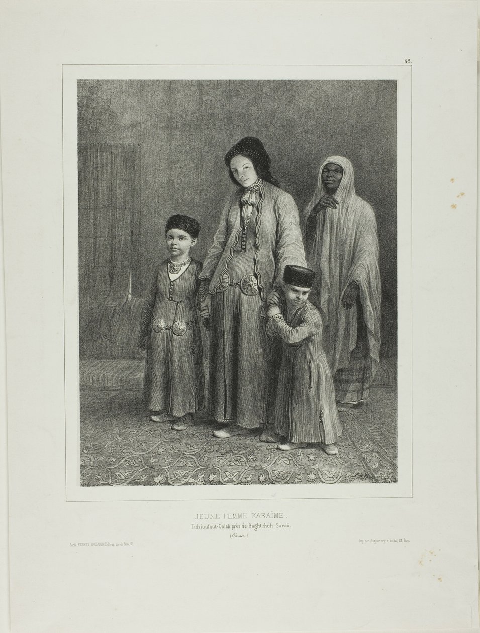 Mladá karaimská žena, Tchioufout-Galech Near Baghtcheh-Saraï, Krym od Denis Auguste Marie Raffet
