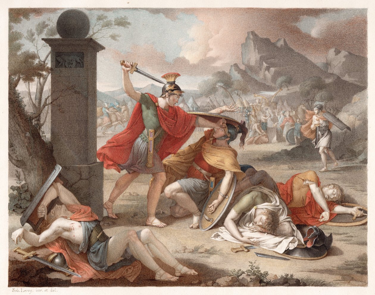 Denis-Sébastien Leroy - Bitva u Horatiů a Curatiů - 1798 od Denis Sebastien Leroy