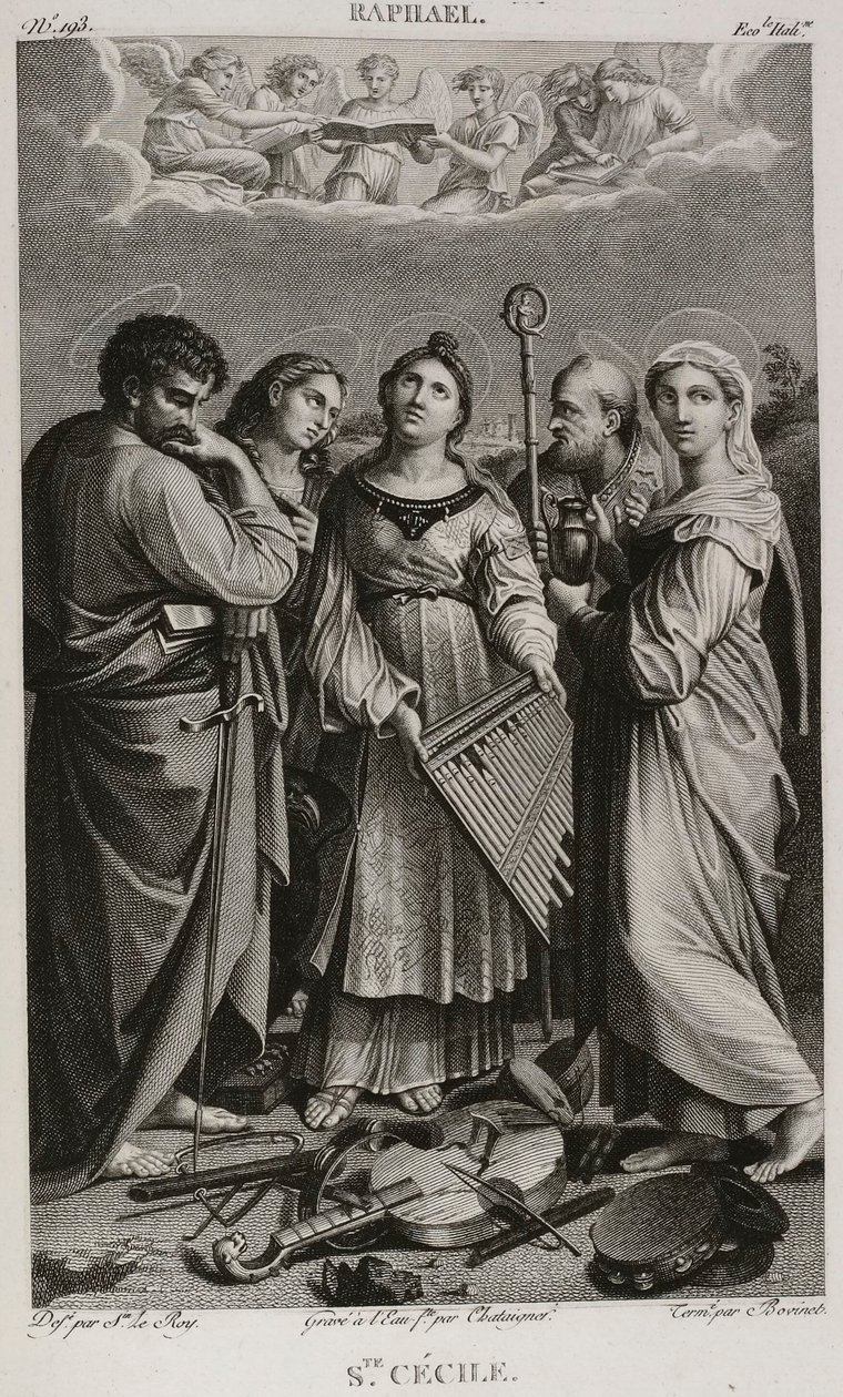 Denis-Sébastien Leroy, Chataigner a Bovinet - Svatá Cecilie podle Rafaela - 1802-1815 od Denis Sebastien Leroy