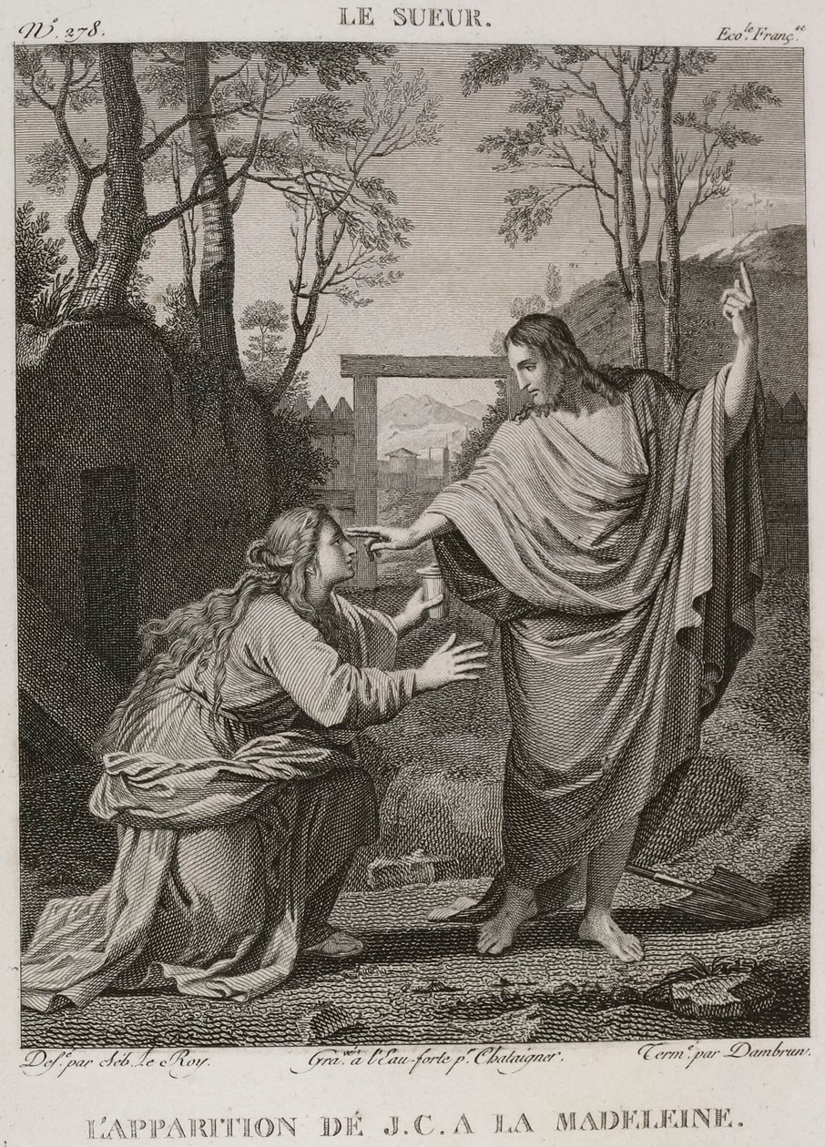Denis-Sébastien Leroy, Chataigner a Dambrun - Zjevení Ježíše Krista Madlence, podle Eustache Le Sueura - 1802-1815 od Denis Sebastien Leroy