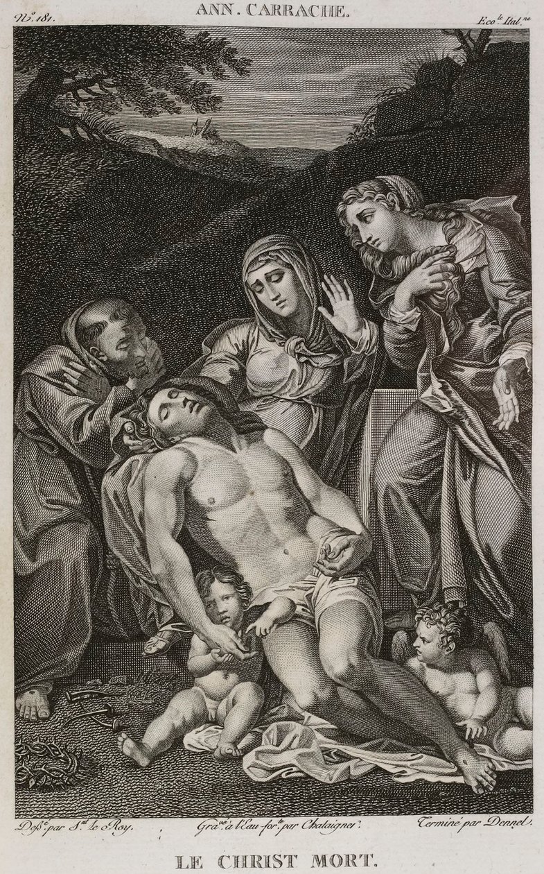 Denis-Sébastien Leroy, Chataigner a Dennel - Mrtvý Kristus, podle Annibale Carracciho - 1802-1815 od Denis Sebastien Leroy