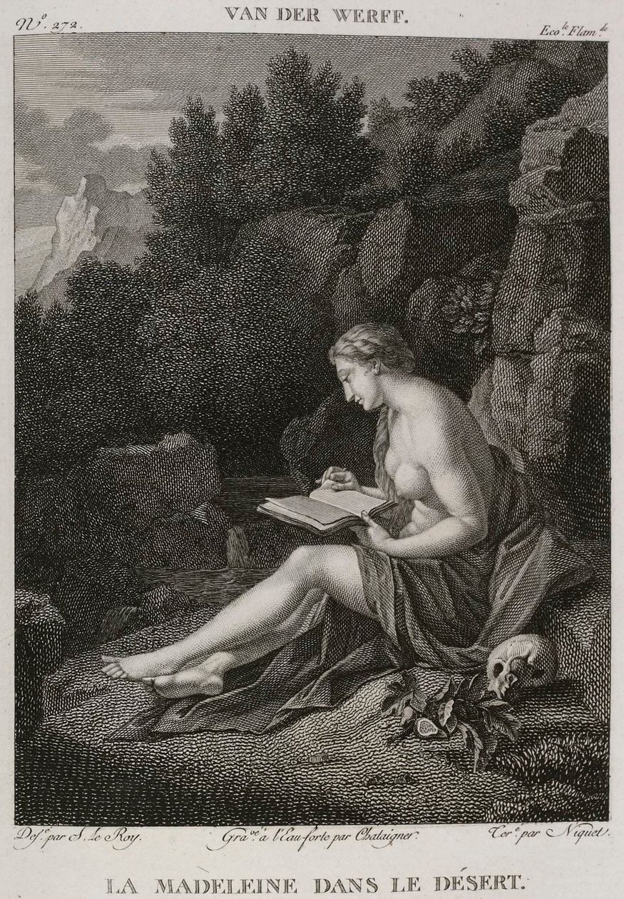 Denis-Sébastien Leroy, Chataigner a Niquet - Magdaléna na poušti, podle Adriaena van der Werffa - 1802-1815 od Denis Sebastien Leroy