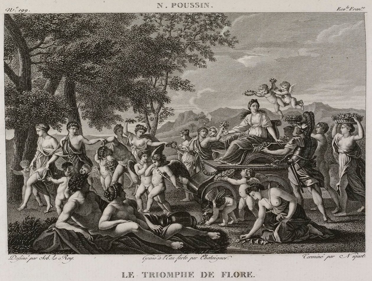 Denis-Sébastien Leroy, Chataigner a Niquet - Triumf Flóry, podle Nicolase Poussina - 1802-1815 od Denis Sebastien Leroy