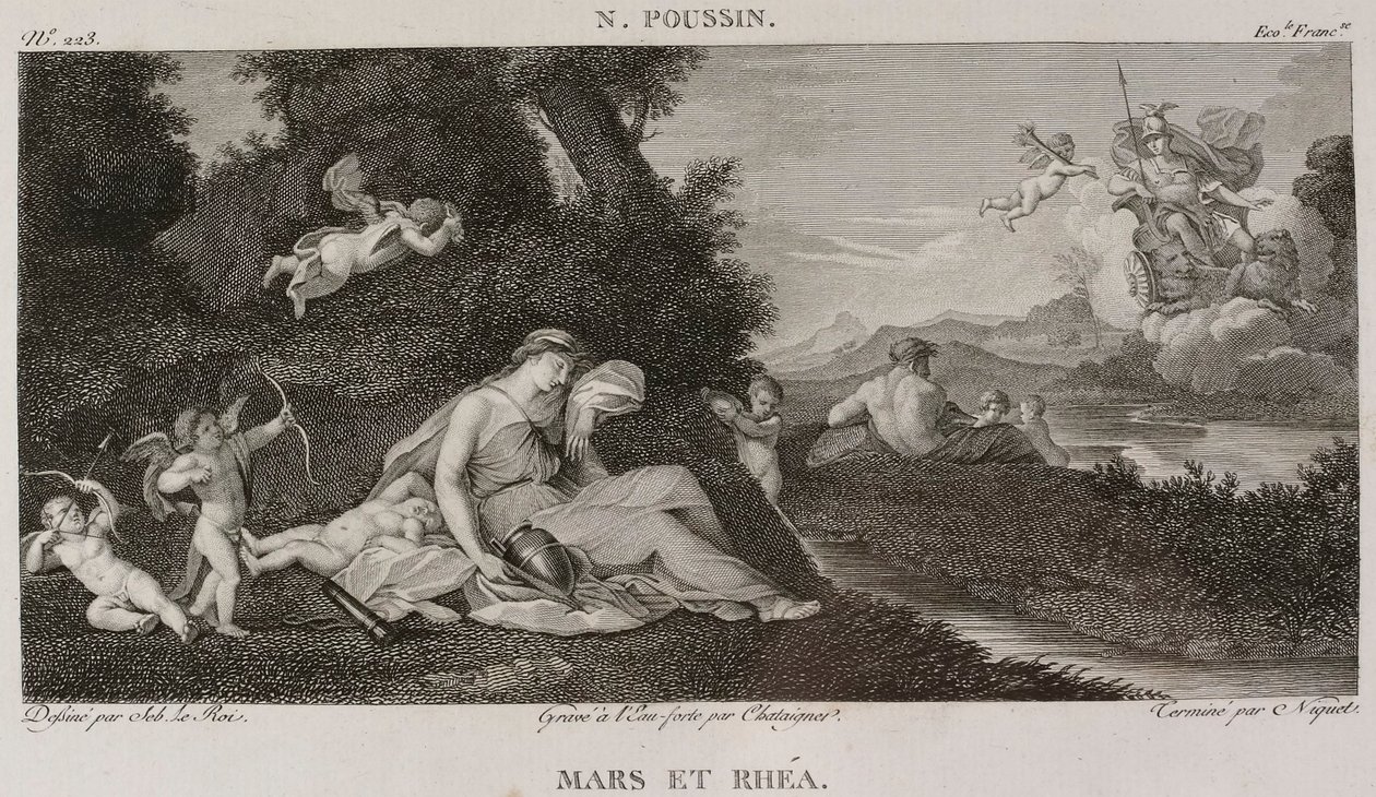 Denis-Sébastien Leroy, Chataigner a Niquet - Mars a Rhea, podle Nicolase Poussina - 1802-1815 od Denis Sebastien Leroy
