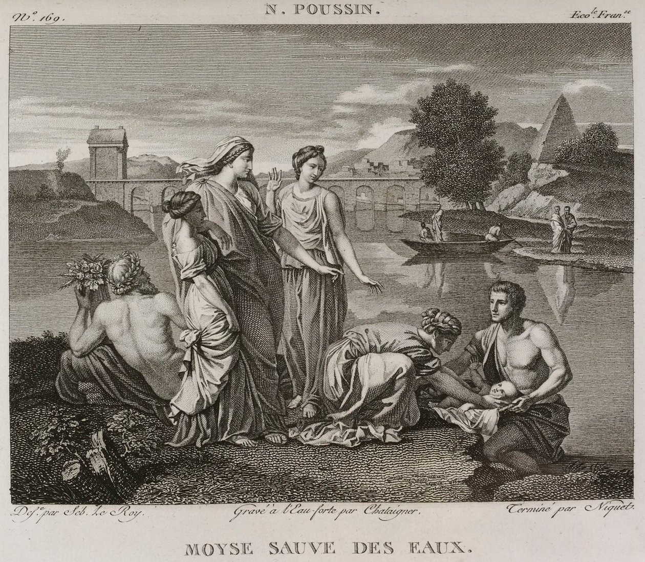 Denis-Sébastien Leroy, Chataigner a Niquet - Mojžíš zachráněný z vod, podle Nicolase Poussina - 1802-1815 od Denis Sebastien Leroy