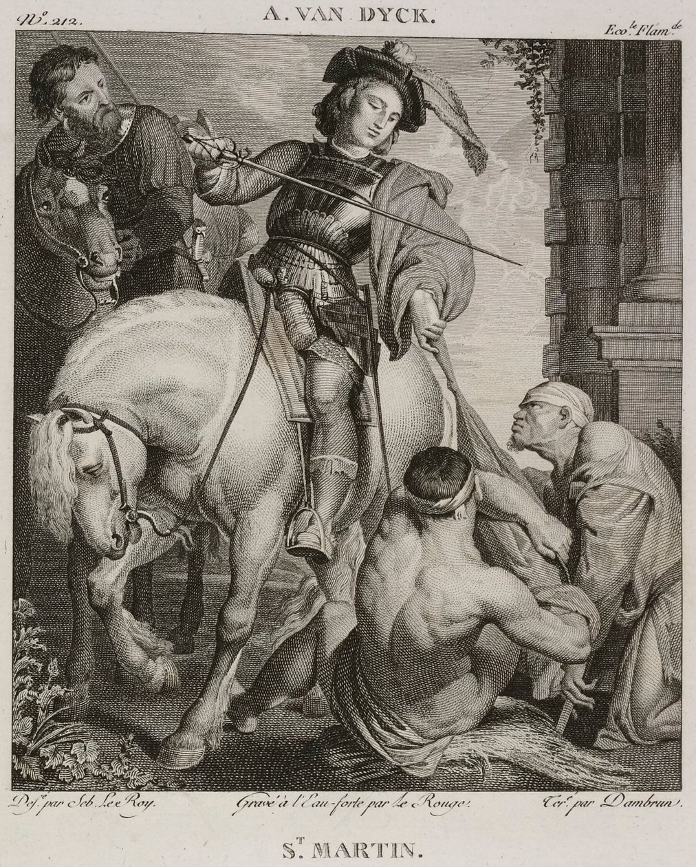 Denis-Sébastien Leroy, Le Rouge a Dambrun - Svatý Martin, podle Antoina van Dycka - 1802-1815 od Denis Sebastien Leroy