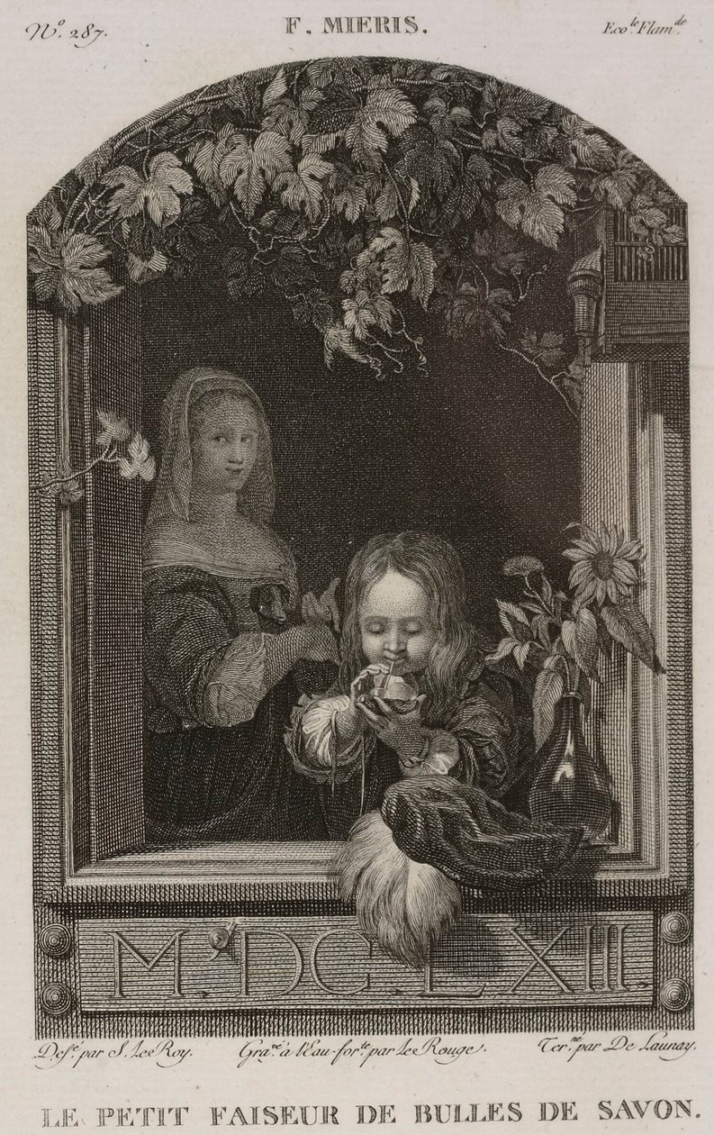 Denis-Sébastien Leroy, Lerouge a De Launay - Malý výrobce mýdlových bublin, podle Franse van Mierise staršího - 1802-1815 od Denis Sebastien Leroy