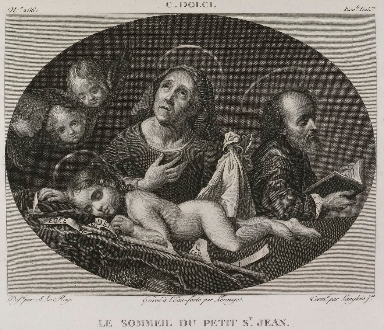 Denis-Sébastien Leroy, Lerouge et Langlois jeune - Spánek malého svatého Jana, podle Carla Dolciho - 1802-1815 od Denis Sebastien Leroy
