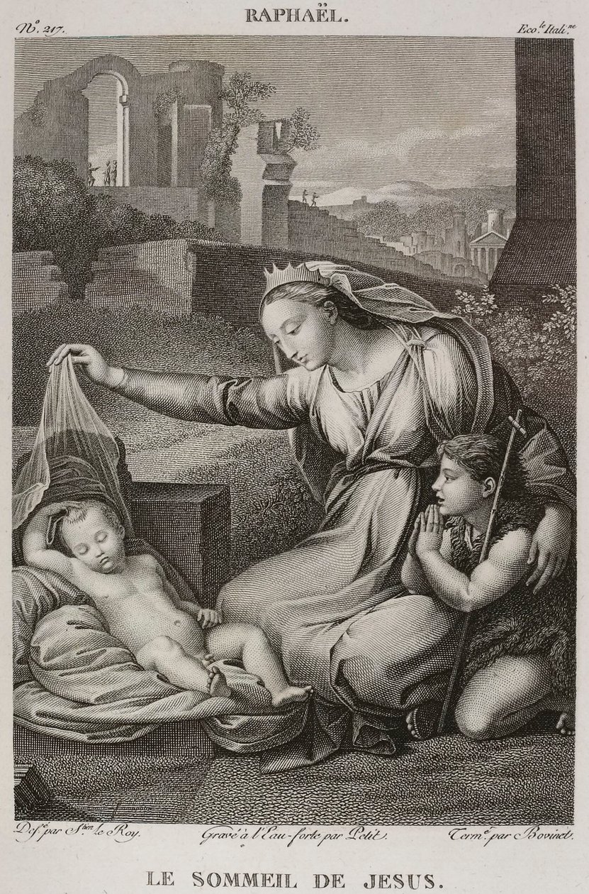 Denis-Sébastien Leroy, Petit a Bovinet - Spící Ježíš, podle Rafaela - 1802-1815 od Denis Sebastien Leroy
