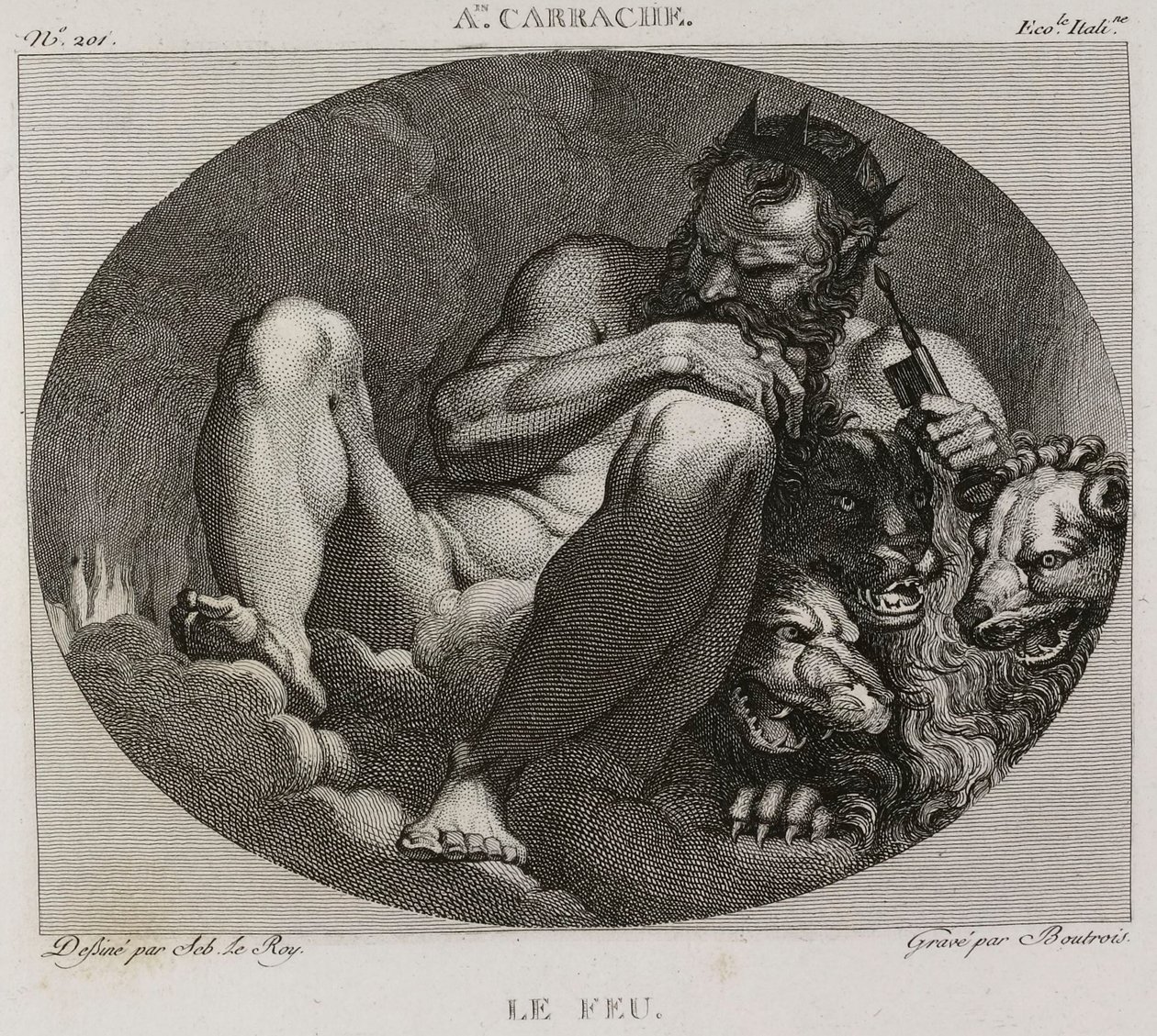 Denis-Sébastien Leroy et Boutrois - Oheň, podle Annibale Carrache - 1802-1815 od Denis Sebastien Leroy