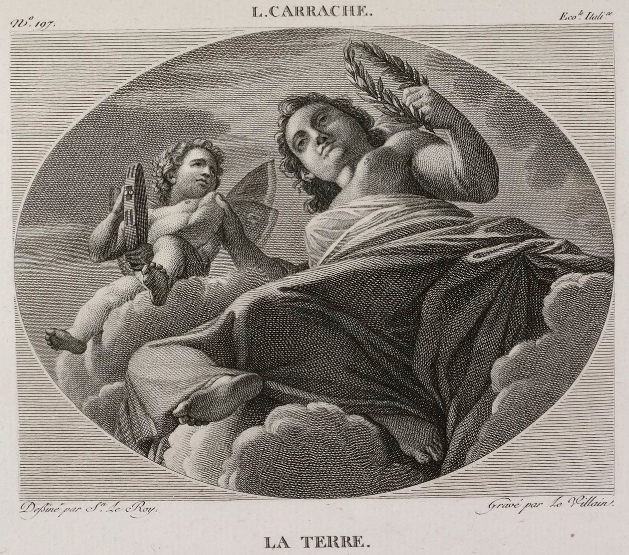Denis-Sébastien Leroy et Le Villain - Země, podle Ludovica Carracciho - 1802-1815 od Denis Sebastien Leroy
