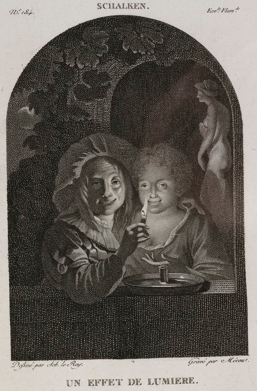 Denis-Sébastien Leroy et Mécou - Světelný efekt, podle Schalkena - 1802-1815 od Denis Sebastien Leroy