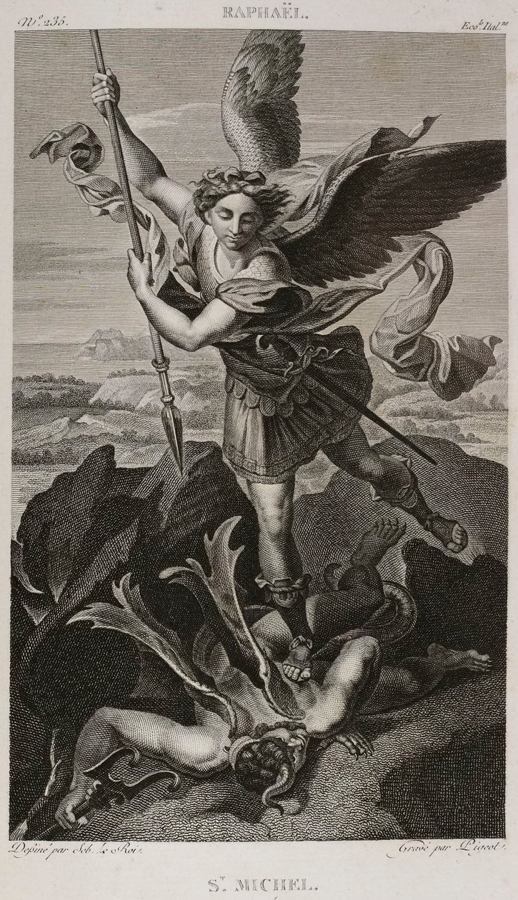 Denis-Sébastien Leroy et Pigeot - Saint Michel, podle Rafaela - 1802-1815 od Denis Sebastien Leroy
