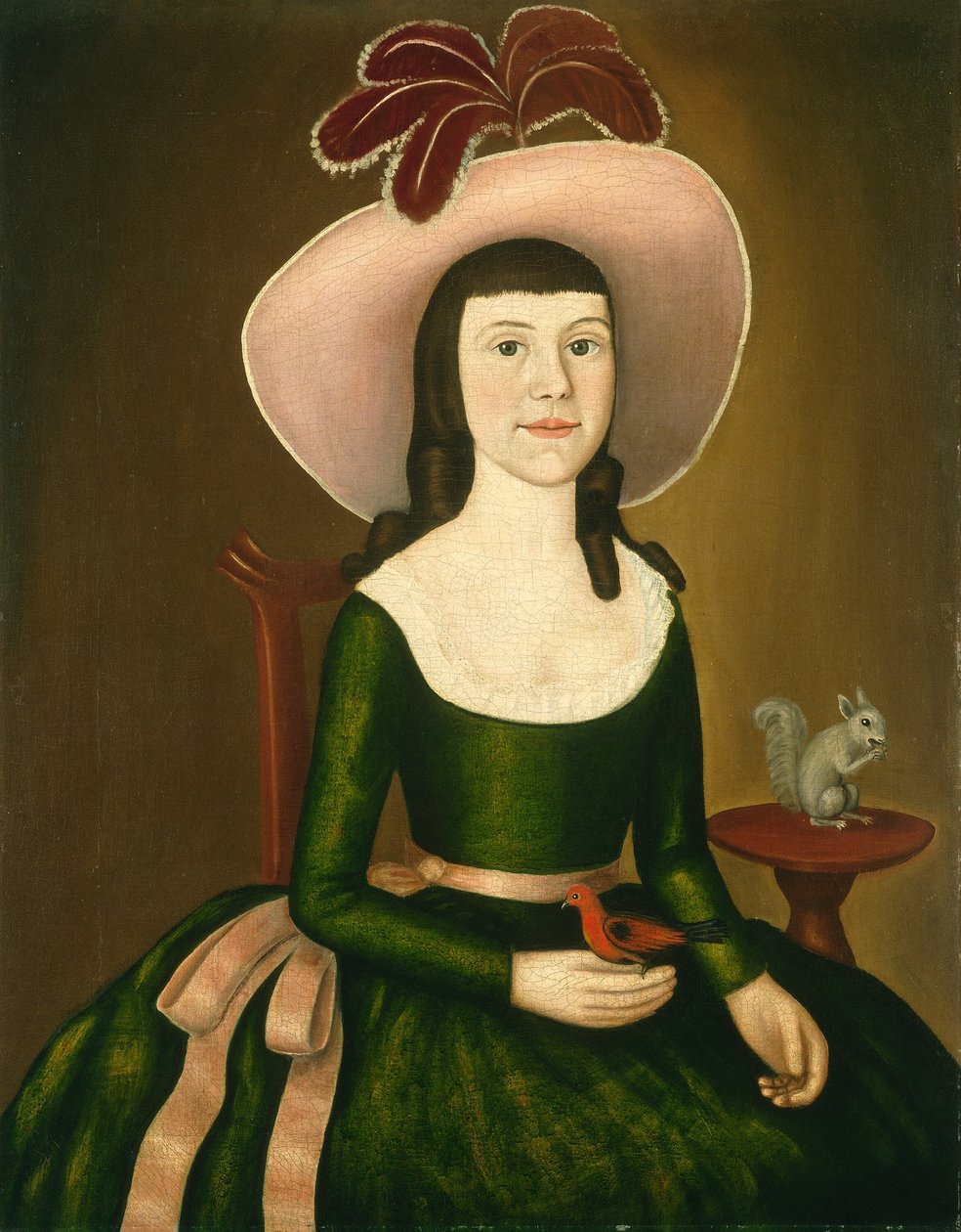 Slečna Denison ze Stoningtonu, Connecticut možná Matilda Denison, c. 1790 od Denison Limner