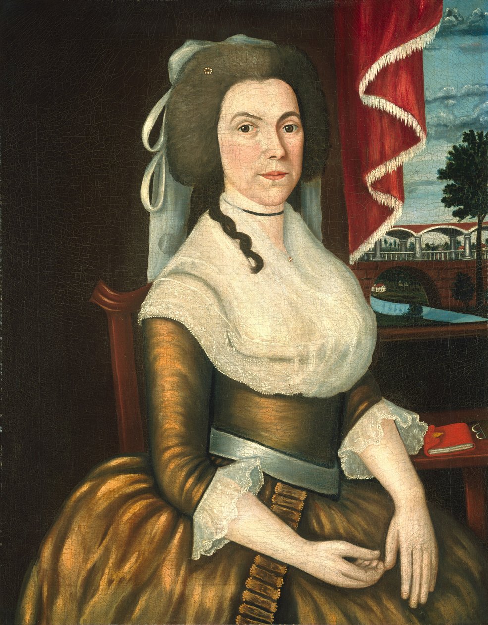 paní Elizabeth Noyes Denison, c. 1790 od Denison Limner