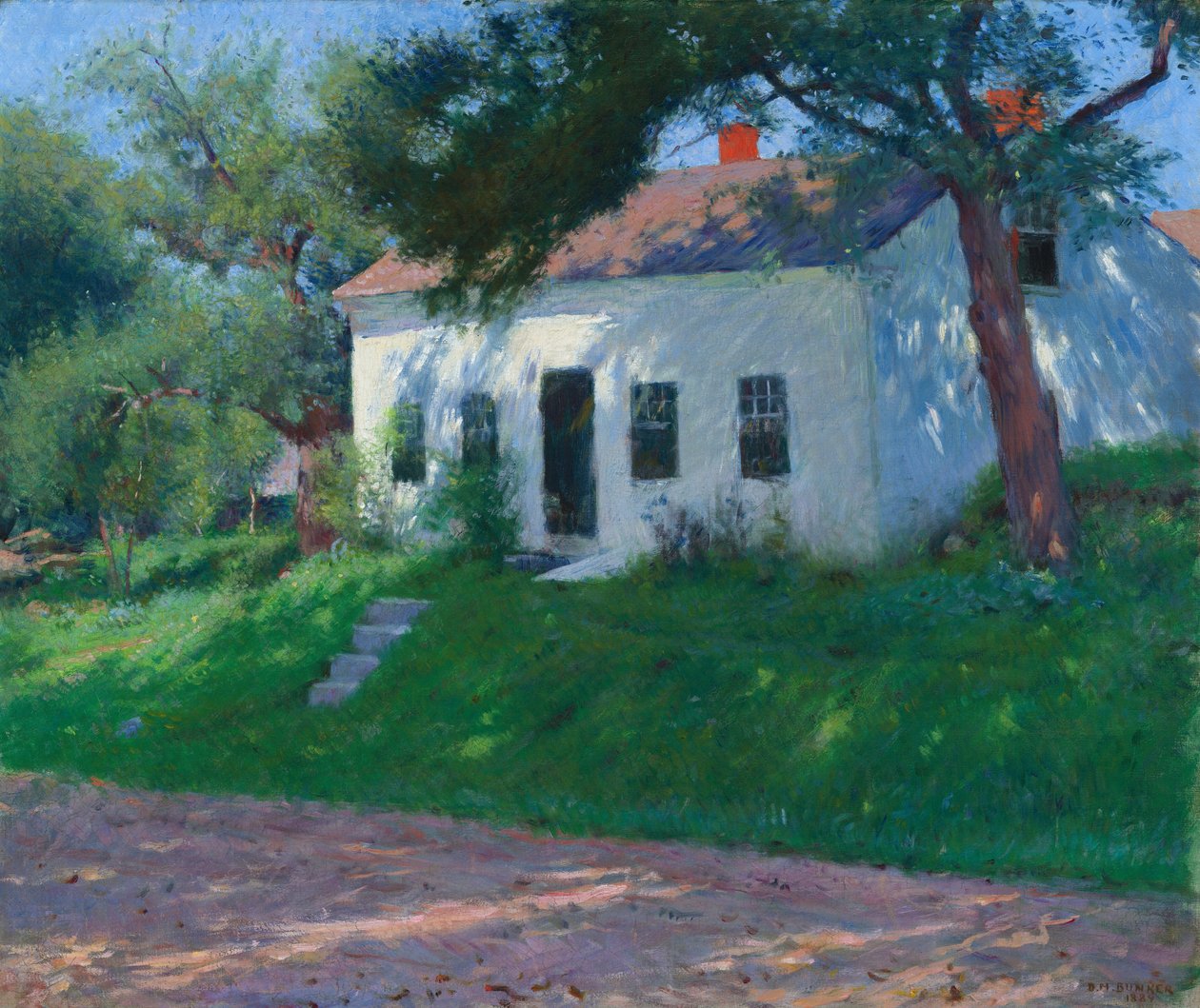 Chata u silnice, 1889. od Dennis Miller Bunker