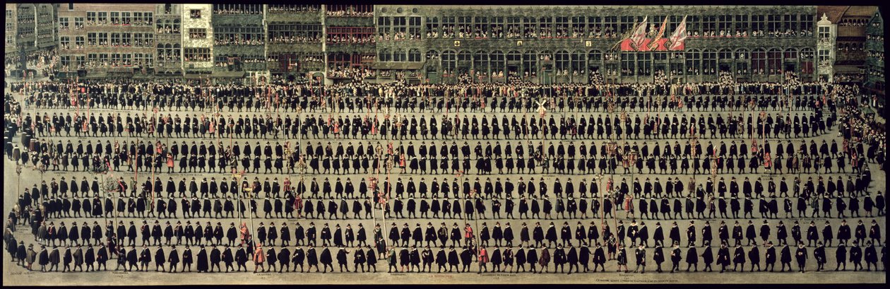 Ommeganck v Bruselu v roce 1615: Průvod cechů, 1616 (viz také 187568, 187569) od Denys van Alsloot