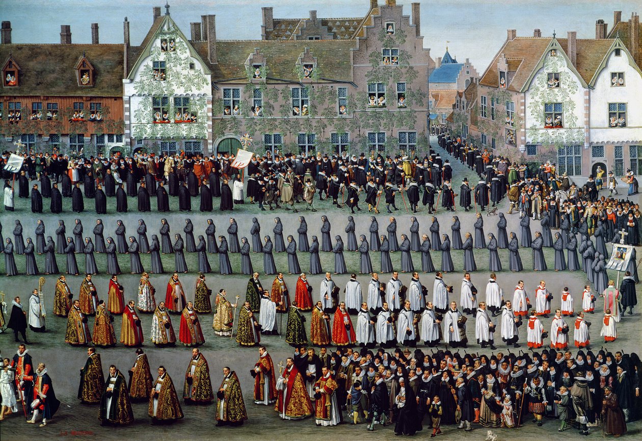 Triumf arcivévodkyně Isabely (1556-1633) v Ommegangu v Bruselu, 31. května 1615, 1616 (detail) od Denys van Alsloot