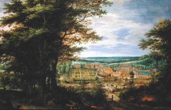 Abbaye de La Cambre v lese Soignes, 1609 od Denys van Alsloot