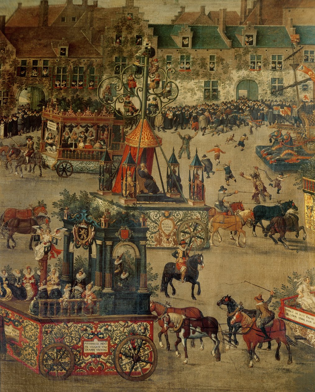Ommeganck v Bruselu 31. května 1615: detail triumfu Isabely Španělské od Denys van Alsloot