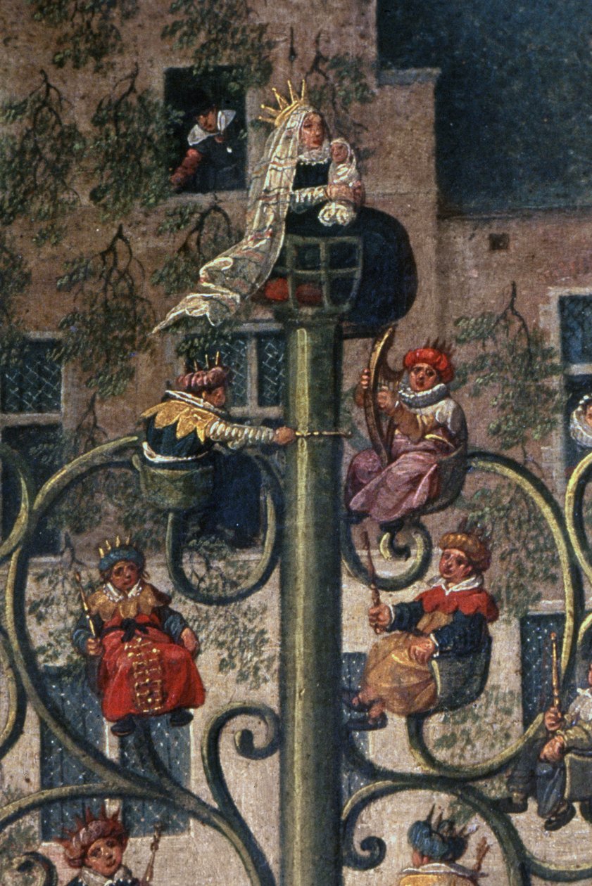 Triumf arcivévodkyně Isabelly v bruselském Ommegancku v neděli 31. května 1615, detail vozu Stem of Jesse, 1615 (detail 75629) od Denys van Alsloot