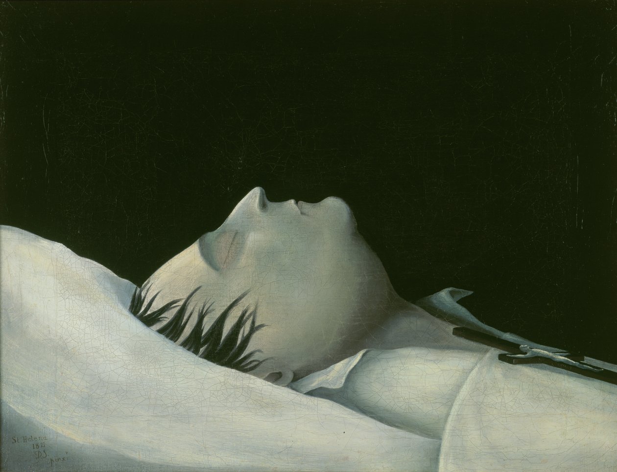 Napoleon na smrtelné posteli na Svaté Heleně, 1821 od Denzil O. Ibbetson