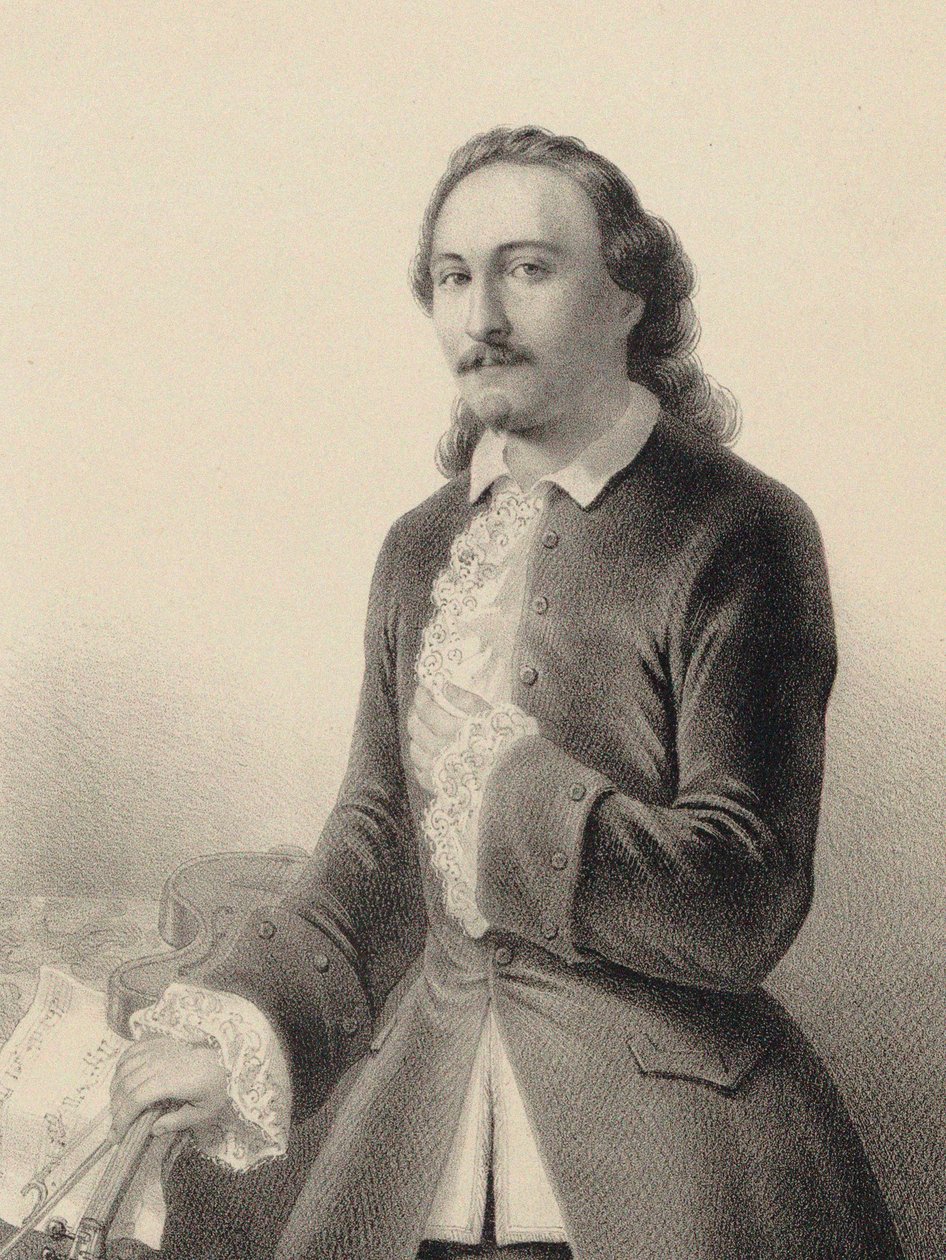 Portrét Arthura Saint-Léona 1821-1870 v baletu Le Violon du diable od Cesare Pugniho, 1849. od Derancourt