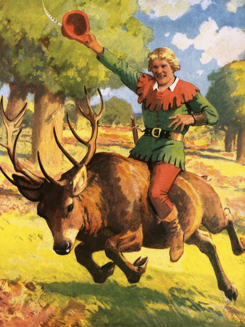Robin Hood na hřbetě jelena od Derek Charles Eyles