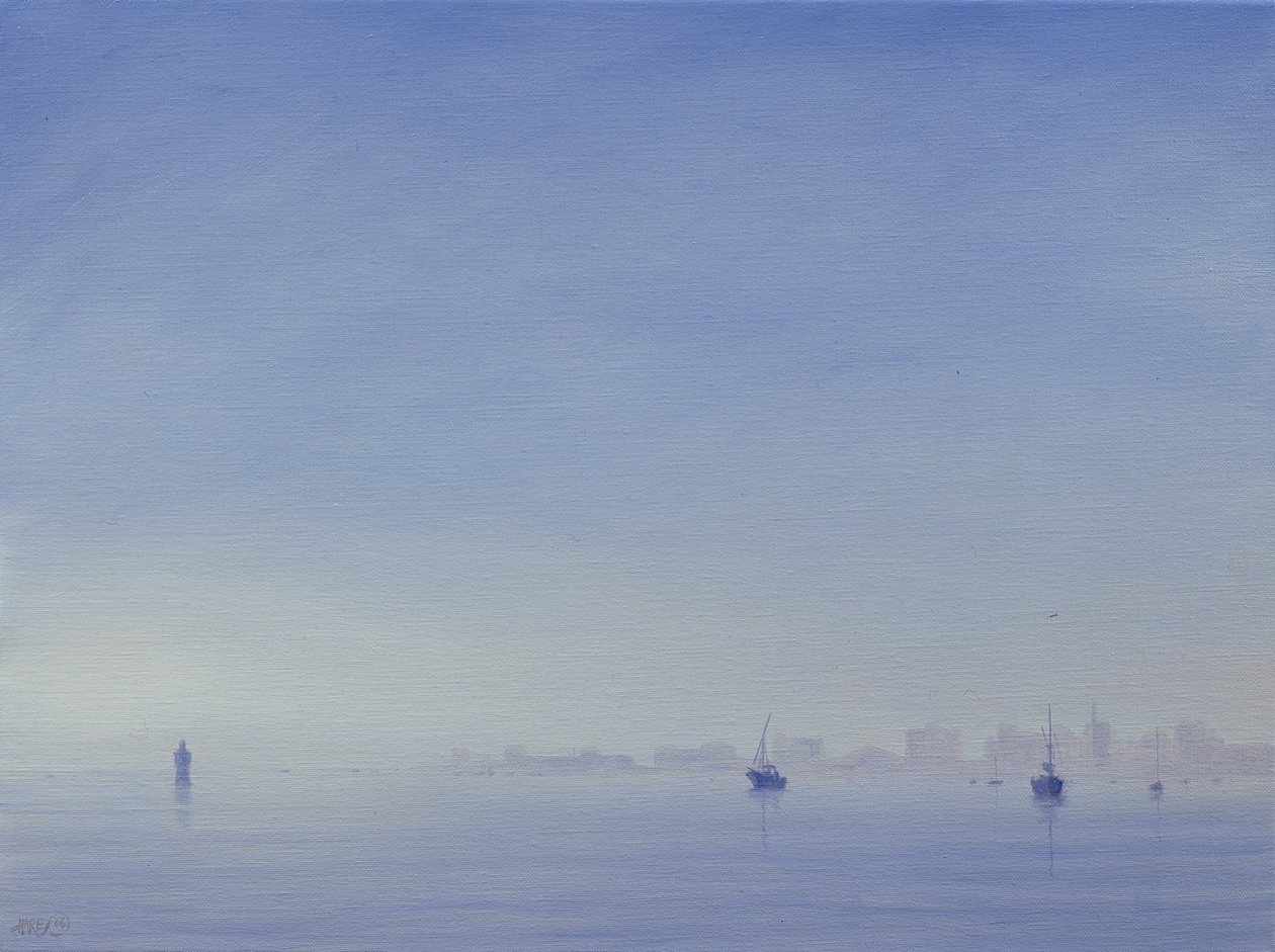Mumbai Harbour (olej na plátně) od Derek Hare